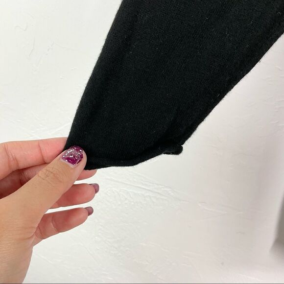 Gap Body Black Hooded Open Front Long Sleeve Cardigan Sweater XS - Picture 3 of 6